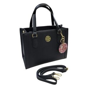Elegant Nanette Lepore Black Handbag with Gold Accents